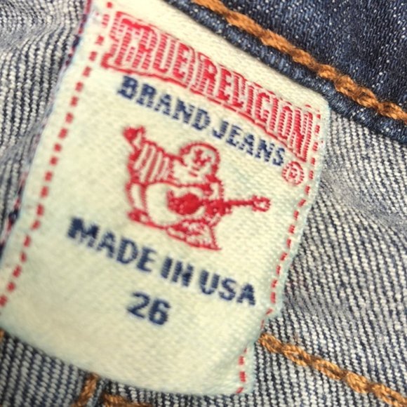 AUTHENTIC TRUE RELIGION SKINNY JEANS 26x34 MADE IN USA 🇺🇸 - Picture 4 of 14